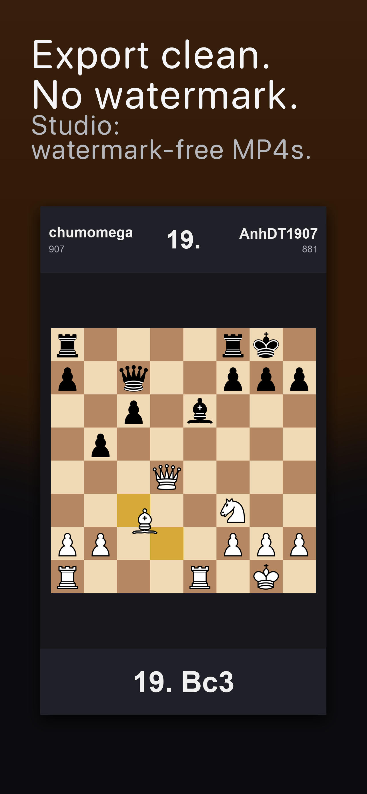 Make your next checkmate hit different.